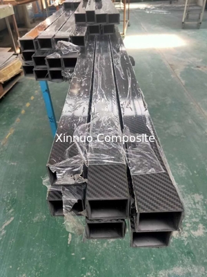 Tubo cuadrado de fibra de carbono superligero ultrarresistente 25mm 20mm