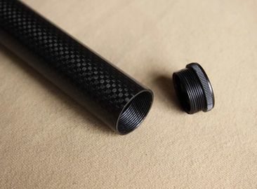 Tubo interno/externo de la fibra de carbono del CNC 3k de la rosca de tornillo con el accesorio de la fábrica de China