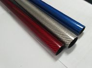 tubos verdes de plata amarillos azules rojos de la fibra de carbono con precio de fábrica