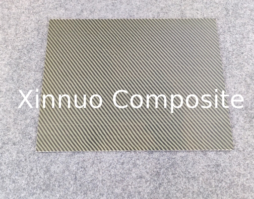 placa híbrida de la fibra del aramid de la fibra de carbono de Kevlar de la fibra de carbono híbrida amarilla negra de la hoja hacer para ordenar