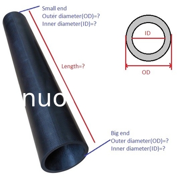 tubo de fibra de carbono con forma cónica de cono de alta rigidez ¿Pueden los tubos de fibra de carbono ser cónicos?