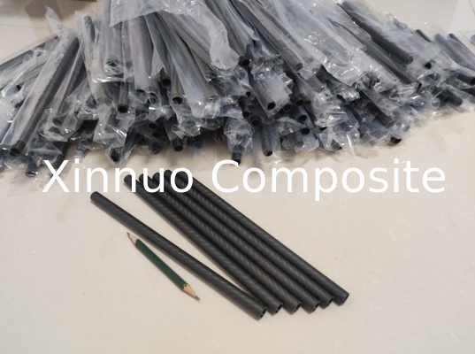 12 mm 1/2 pulgadas de pequeño diámetro 3k twill tejido de fibra de carbono tubos para drones UAV