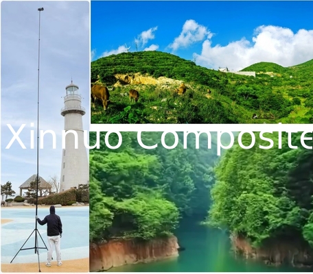 9m 30ft 12m 40ft poste de extensión de fibra de carbono con trípode para inspección aérea y fotografía