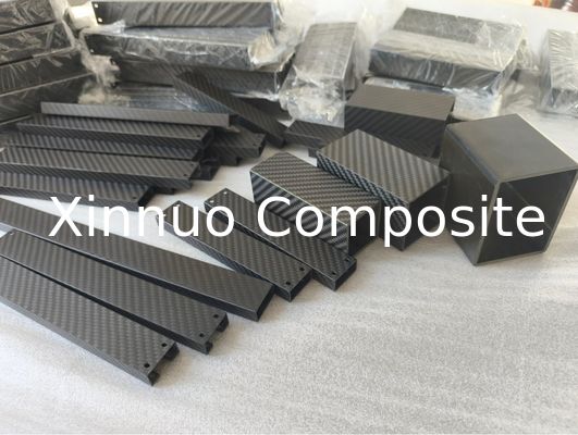 tubo de fibra de carbono de alta resistencia 3K de doble rectángulo hecho en China