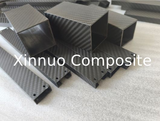 tubo de fibra de carbono de alta resistencia 3K de doble rectángulo hecho en China
