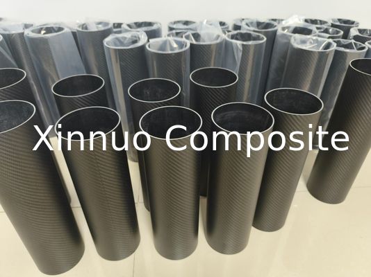 3k Tubo de escape de fibra de carbono de superficie mate con un diámetro de 101 mm