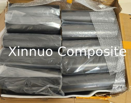 3k Tubo de escape de fibra de carbono de superficie mate con un diámetro de 101 mm