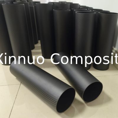 3k Tubo de escape de fibra de carbono de superficie mate con un diámetro de 101 mm