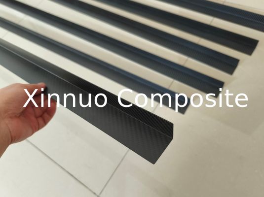 30*40mm 50*50mm ángulo de fibra de carbono ángulo afilado de 90 ° con superficie mate de rizos 3K