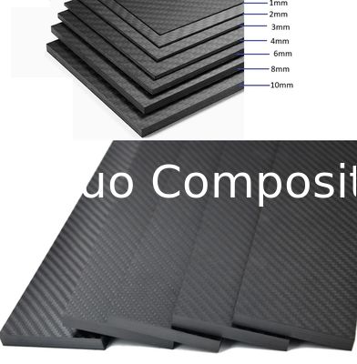 3K Twill laminado de fibra de carbono de tejido mate liso brillante para la venta