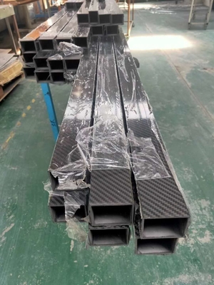 Tubo de fibra de carbono cuadrado de alta resistencia de 3K twill hecho en China