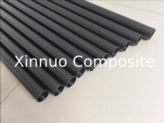 3K  2X2  tejido sarga pintura mate tubo de fibra de carbono redondo fabricantes