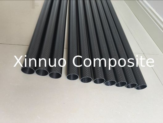 3K  2X2  tejido sarga pintura mate tubo de fibra de carbono redondo fabricantes