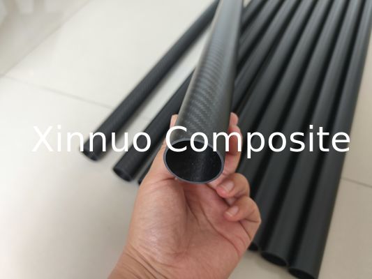 3K  2X2  tejido sarga pintura mate tubo de fibra de carbono redondo fabricantes