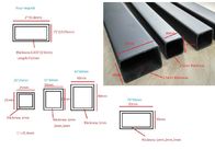 tubo oblongo-formado quadrate rectangular de la forma de la barra del cuadrado de la fibra de carbono