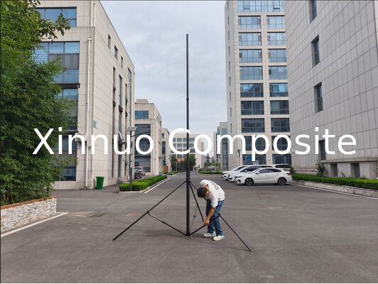 Mástil telescópico de trípode de fibra de carbono de 10m 12m para pértiga de trípode de carbono de cámara