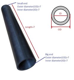 Barras cónicas basicónicas cónicas afiladas de los tubos del telescopio de la fibra de carbono del subuliform