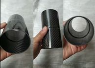 5.394 inch  1.7mm thick convex outer 3K twill inner 3K twill carbon fibre tubing  CF Tube for  air intake systems