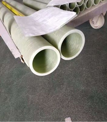 tubo amarillo de la fibra de vidrio del frp del tubo del tubo de la fibra de vidrio del color verde de la herida del filamento del diámetro de 120m m usado para el guardia