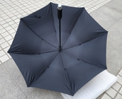 Las costillas a prueba de viento del paraguas 8 de negocios de los hombres de la fibra de carbono de lujo negra del paraguas autos se abren/paraguas cercano