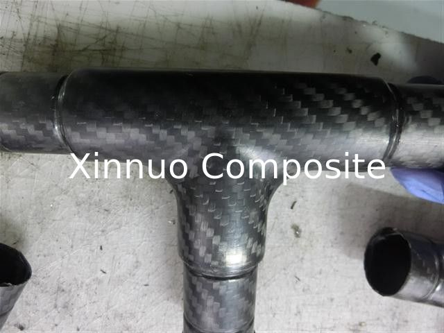 junta de la fibra de carbono del conector de la fibra de carbono del carbono para la superficie del llano 3K o de la tela cruzada 3K usada para el tubo redondo o el tubo cuadrado