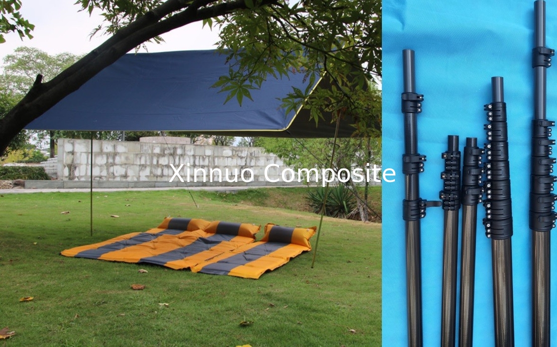3m 10ft 5m 16ft 8m 26ft palo telescópico de fibra de carbono para el dosel del cielo barra de carpa al aire libre