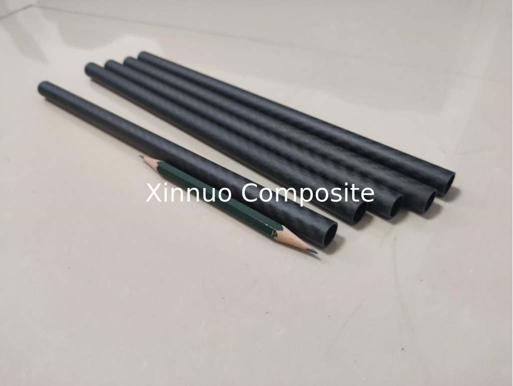 12 mm 1/2 pulgadas de pequeño diámetro 3k twill tejido de fibra de carbono tubos para drones UAV