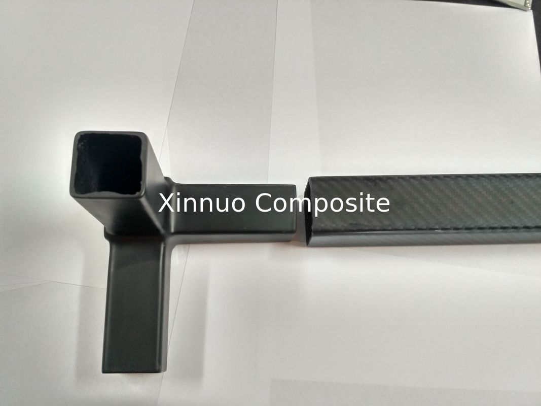2- way 3 way cross -way four-way square carbon fiber tube connectors joints with carbon rectangular/square tube
