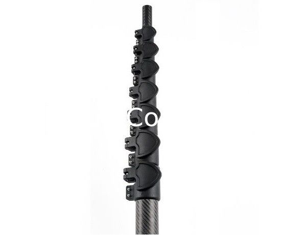 precio de fábrica 10 metros 32,8 pies de polo telescópico de la fibra de carbono ligera para el polo de la limpieza o de la cosecha de ventana