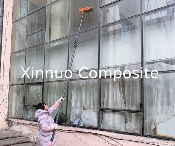El agua 100% de poste de la limpieza de ventana del lavado de la fibra de carbono del XN alimentó a polo 8 secciones los 54ft 16,5 MTR