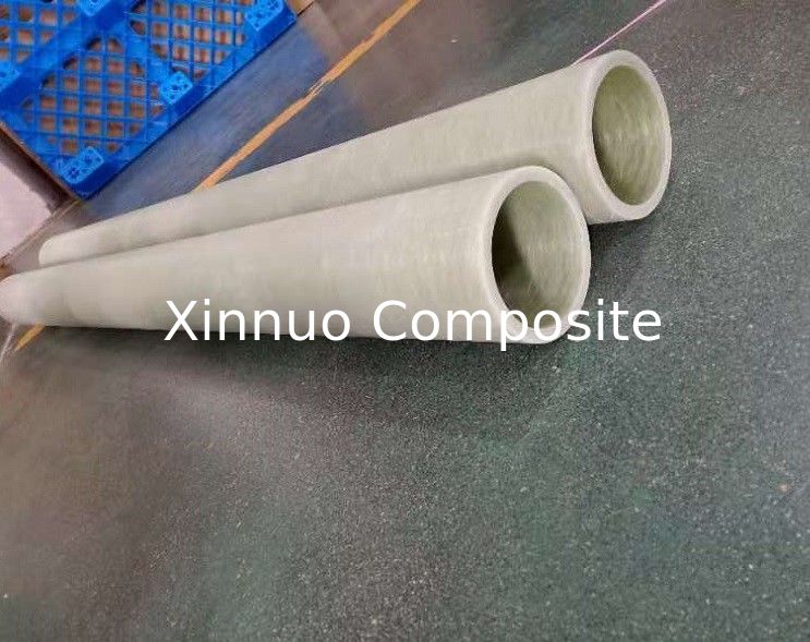 tubo amarillo de la fibra de vidrio del frp del tubo del tubo de la fibra de vidrio del color verde de la herida del filamento del diámetro de 120m m usado para el guardia