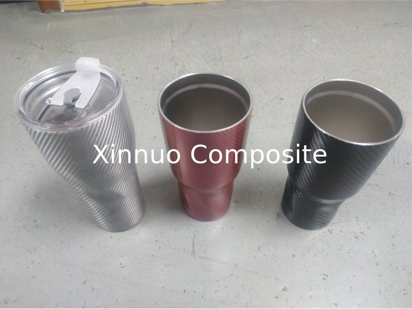 Vaso aislado Doble-pared de acero inoxidable de la fibra de carbono a estrenar para las bebidas calientes/frías de la taza de la taza de café/cerveza