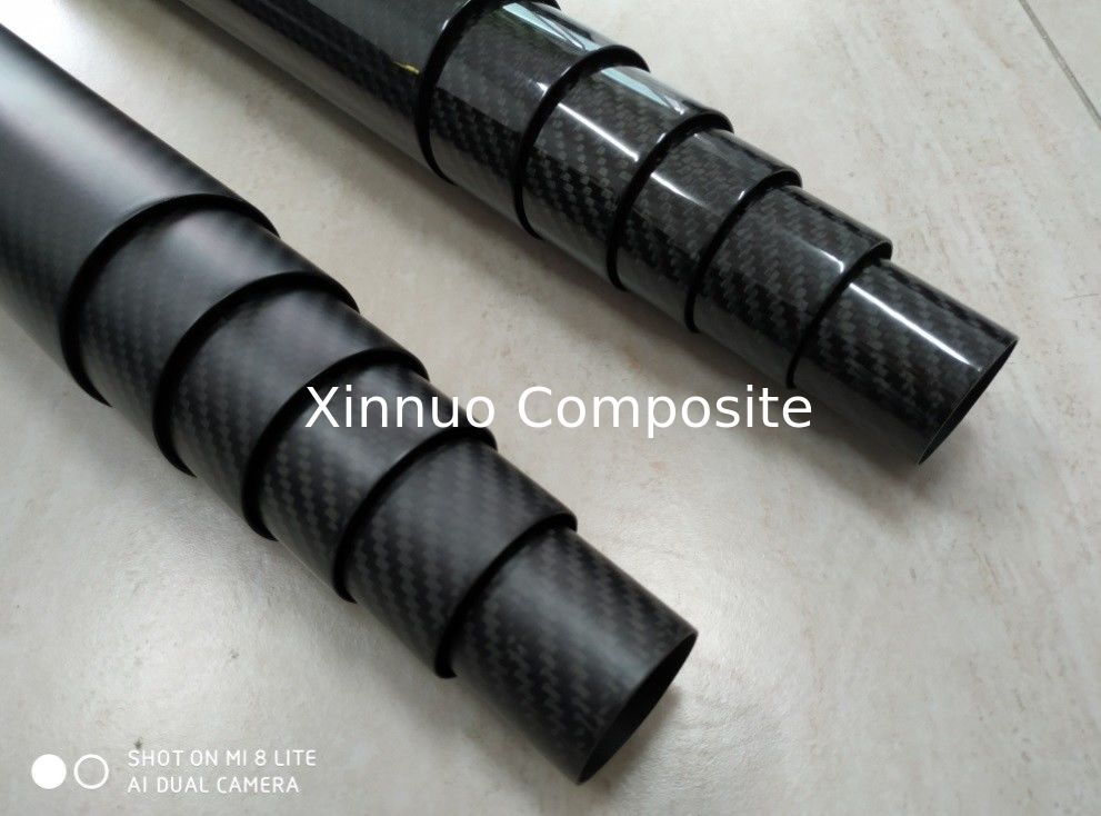custom carbon fiber rods 25.4~70 mm diameter hollow carbon rods   made in China