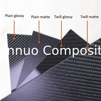 3K Twill laminado de fibra de carbono de tejido mate liso brillante para la venta