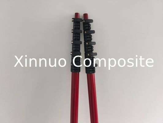 Poste telescópico de fibra de carbono roja de alta rigidez 2025 fabricado en China